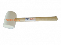 RUBBER HAMMER WITH WOODEN HANDLE 0.450 kg.