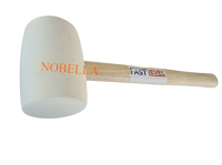 RUBBER HAMMER WITH WOODEN HANDLE 0.450 kg.