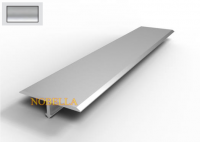 TRANSITION ALUMINUM PROFILE   25/07 мм T-shape Silver matt