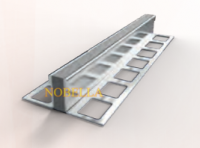 Aluminum glue expansion joint - grey - 15x10 mm