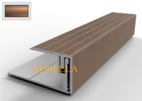 ALUMINUM ANTI-SLIP PROFILE FOR STEPS   H16 25x20 mm, Bronze matt