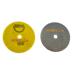 ДИАМАНТЕНА ШКУРКА/ПАД ЗА СУХО ПОЛИРАНЕ Ø100 мм С ВЕЛКРО ЗА ЗАКРЕПВАНЕ, ЕДРИНА 100 ЗА ЕСТЕСТВЕНИ И ИЗКУСТВЕНИ МАТЕРИАЛИ