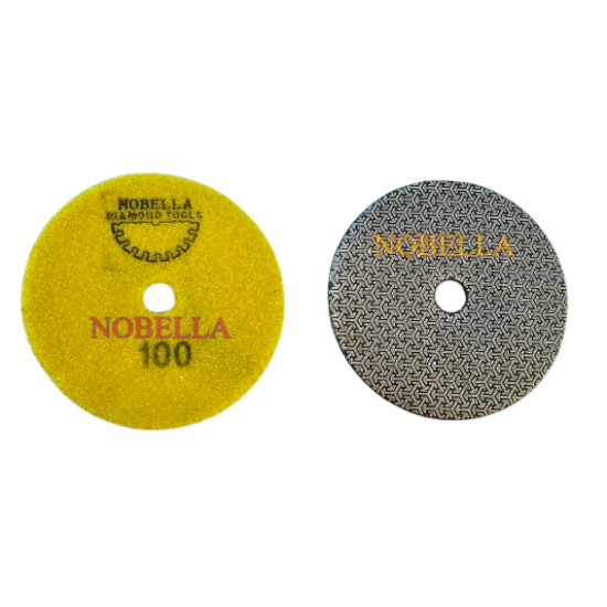 ДИАМАНТЕНА ШКУРКА/ПАД ЗА СУХО ПОЛИРАНЕ Ø100 мм С ВЕЛКРО ЗА ЗАКРЕПВАНЕ, ЕДРИНА 100 ЗА ЕСТЕСТВЕНИ И ИЗКУСТВЕНИ МАТЕРИАЛИ