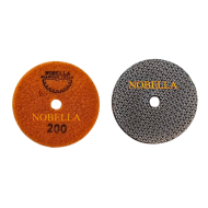ДИАМАНТЕНА ШКУРКА/ПАД ЗА СУХО ПОЛИРАНЕ Ø100 мм С ВЕЛКРО ЗА ЗАКРЕПВАНЕ, ЕДРИНА 200 ЗА ЕСТЕСТВЕНИ И ИЗКУСТВЕНИ МАТЕРИАЛИ