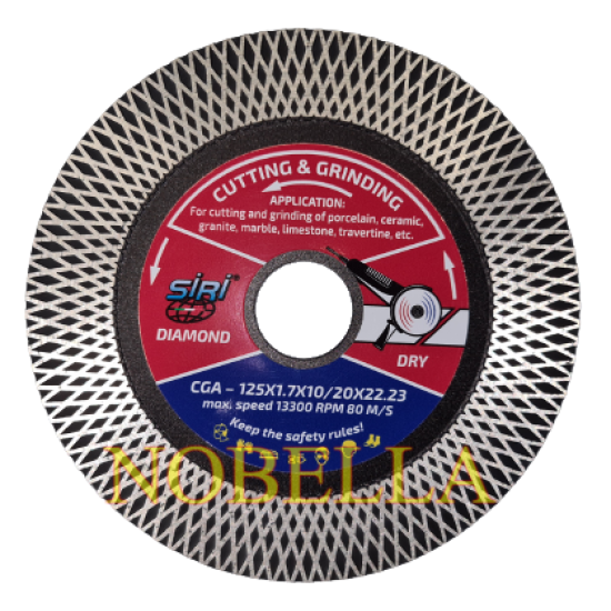 ДИАМАНТЕН ДИСК ЗА ПИЛЕНЕ, ШЛАЙФАНЕ И РЯЗАНЕ CGA-125