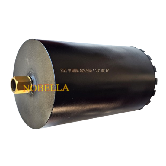 ДИАМАНТЕНА БОРКОРОНА Ø 252 мм., L450 mm., 1 ¼" UNC