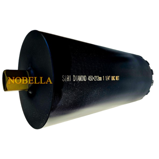 ДИАМАНТЕНА БОРКОРОНА Ø 212 мм., L450 mm., 1 ¼" UNC