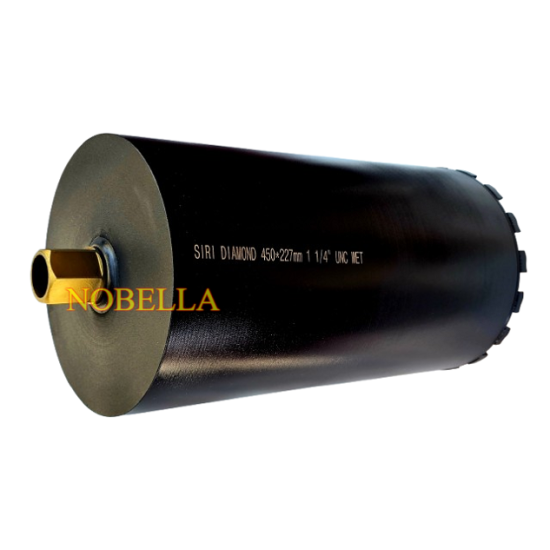 ДИАМАНТЕНА БОРКОРОНА Ø 227 мм., L450 mm., 1 ¼" UNC