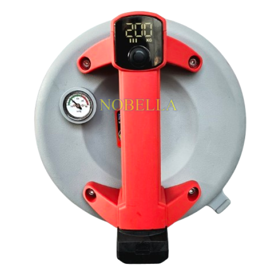 ВАКУУМ ДРЪЖКА - ВЕНДУЗА Ф210 мм, С ЕЛЕКТРИЧЕСКА ПОМПА И МАНОМЕТЪР - 200/70 кг. – Макс. Хор./Верт. засмукваща сила