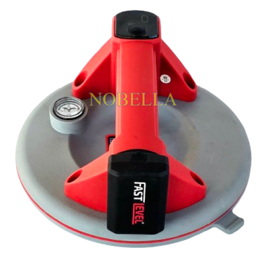 ВАКУУМ ДРЪЖКА - ВЕНДУЗА Ф210 мм, С ЕЛЕКТРИЧЕСКА ПОМПА И МАНОМЕТЪР - 200/70 кг. – Макс. Хор./Верт. засмукваща сила