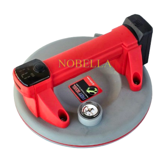 ВАКУУМ ДРЪЖКА - ВЕНДУЗА Ф210 мм, С ЕЛЕКТРИЧЕСКА ПОМПА И МАНОМЕТЪР - 200/70 кг. – Макс. Хор./Верт. засмукваща сила