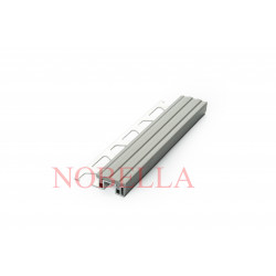 ПРОТИВОПЛЪЗГАЩ ПРОФИЛ ОТ АЛУМИНИЙ  ЗА СТЪПАЛА С ГУМЕНА ВЛОЖКА H10,5x28 mm 2.7м