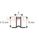 ДЕЛАТАЦИОННА ЛАЙСТНА ЗА ЛЕПИЛO СИВО-ПРОЗРАЧНО - 16x8mm 2.5м