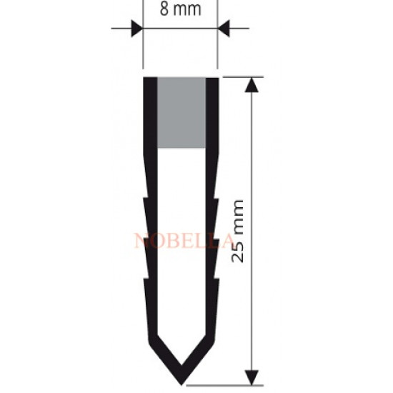 ДЕЛАТАЦИОННА ЛАЙСТНА ЗА БЕТОН СИВО-ПРОЗРАЧНО - 25x8 mm ДЕЛАТАЦИОННА ЛАЙСТНА ЗА БЕТОН СИВО-ПРОЗРАЧНО - 25x8 mm