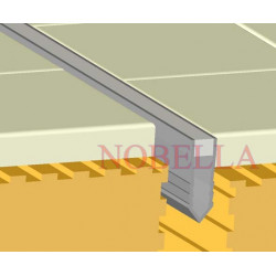 ДЕЛАТАЦИОННА ЛАЙСТНА ЗА БЕТОН СИВО-ПРОЗРАЧНО - 35x8mm 2.5м