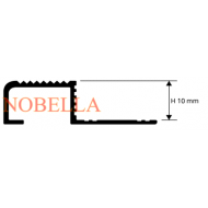 ПРОТИВОПЛЪЗГАЩ ПРОФИЛ  ЗА СТЪПАЛА ОТ АЛУМИНИЙ H10x22mm 2.7m