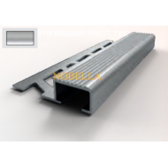 ПРОТИВОПЛЪЗГАЩ ПРОФИЛ  ЗА СТЪПАЛА ОТ АЛУМИНИЙ H10x20 mm, Сребро мат 2.7m