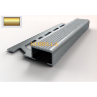ПРОТИВОПЛЪЗГАЩ ПРОФИЛ  ЗА СТЪПАЛА ОТ АЛУМИНИЙ H10x20 mm, Злато мат 2.7м