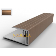 ПРОТИВОПЛЪЗГАЩ ПРОФИЛ  ЗА СТЪПАЛА ОТ АЛУМИНИЙ H16 25x20 mm, Бронз мат 2.7м