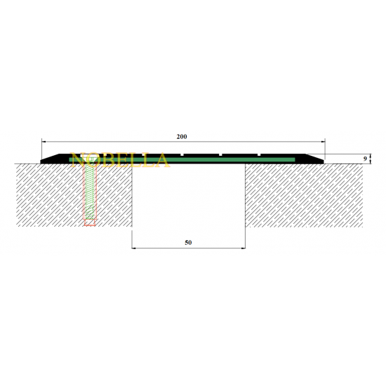 ПОКРИВАЩА ЛАЙСТНА ЗА ПОД / КАПАК / РАБОТНА ФУГА 50x200Т30-600кN 2м ПОКРИВАЩА ЛАЙСТНА ЗА ПОД / КАПАК / РАБОТНА ФУГА 50x200Т30-600кN 2м